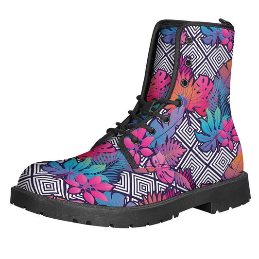 Psychedelic Tropical Aloha Pattern Print Backpack