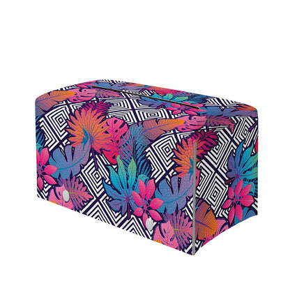 Psychedelic Tropical Aloha Pattern Print Leather Tissue Box Cover