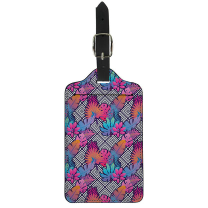Psychedelic Tropical Aloha Pattern Print Luggage Tag