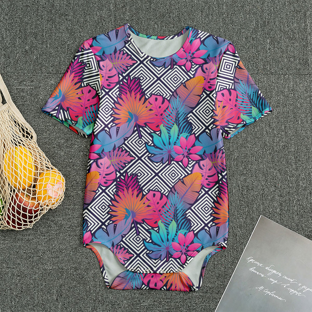 Psychedelic Tropical Aloha Pattern Print Men's Bodysuit