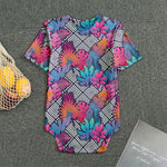 Psychedelic Tropical Aloha Pattern Print Men's Bodysuit