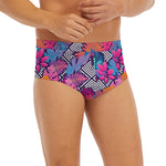 Psychedelic Tropical Aloha Pattern Print Men's Briefs
