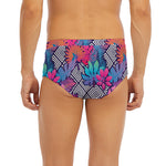 Psychedelic Tropical Aloha Pattern Print Men's Briefs