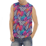 Psychedelic Tropical Aloha Pattern Print Men's Fitness Tank Top