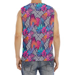 Psychedelic Tropical Aloha Pattern Print Men's Fitness Tank Top