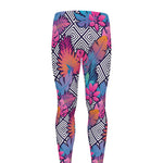Psychedelic Tropical Aloha Pattern Print Men's leggings
