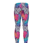 Psychedelic Tropical Aloha Pattern Print Men's leggings