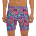 Psychedelic Tropical Aloha Pattern Print Men's Long Boxer Briefs