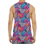 Psychedelic Tropical Aloha Pattern Print Men's Muscle Tank Top
