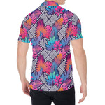 Psychedelic Tropical Aloha Pattern Print Men's Shirt