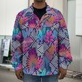 Psychedelic Tropical Aloha Pattern Print Men's Shirt Jacket
