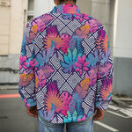 Psychedelic Tropical Aloha Pattern Print Men's Shirt Jacket