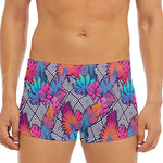Psychedelic Tropical Aloha Pattern Print Men's Short Boxer Briefs