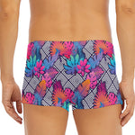 Psychedelic Tropical Aloha Pattern Print Men's Short Boxer Briefs