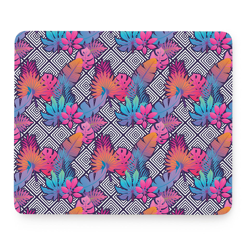 Psychedelic Tropical Aloha Pattern Print Mouse Pad
