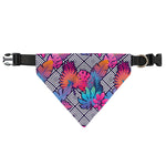 Psychedelic Tropical Aloha Pattern Print Over The Collar Dog Bandana