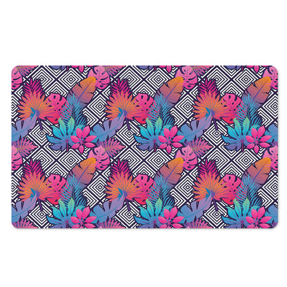 Psychedelic Tropical Aloha Pattern Print Polyester Doormat