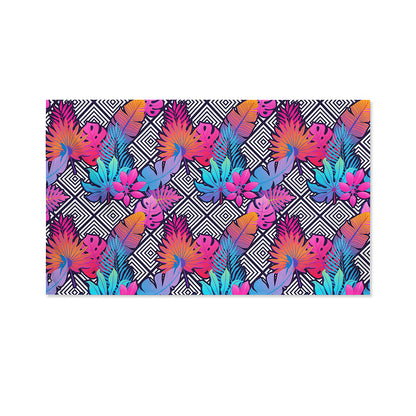 Psychedelic Tropical Aloha Pattern Print Polyester Flag