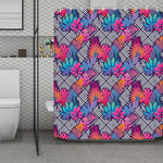 Psychedelic Tropical Aloha Pattern Print Polyester Shower Curtain