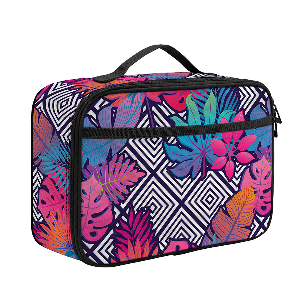 Psychedelic Tropical Aloha Pattern Print Portable Lunch Bag