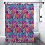 Psychedelic Tropical Aloha Pattern Print Premium Shower Curtain