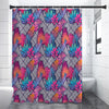 Psychedelic Tropical Aloha Pattern Print Premium Shower Curtain