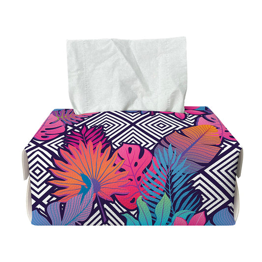 Psychedelic Tropical Aloha Pattern Print Rectangle Tissue Box Cover
