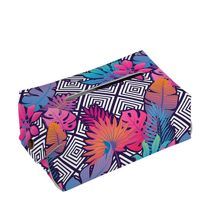 Psychedelic Tropical Aloha Pattern Print Rectangle Tissue Box Cover