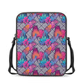 Psychedelic Tropical Aloha Pattern Print Rectangular Crossbody Bag