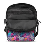 Psychedelic Tropical Aloha Pattern Print Rectangular Crossbody Bag