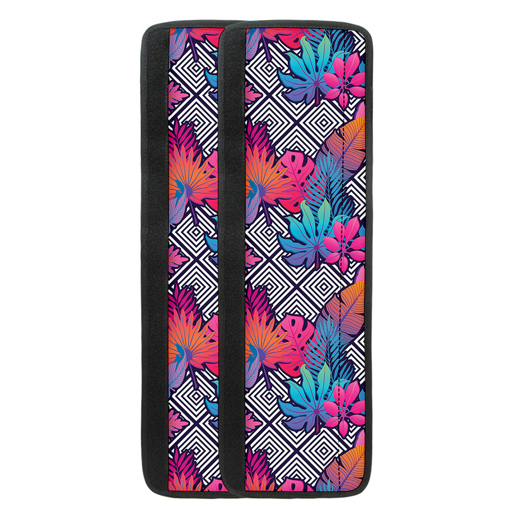 Psychedelic Tropical Aloha Pattern Print Refrigerator Handle Covers