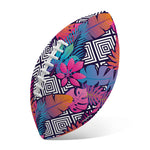 Psychedelic Tropical Aloha Pattern Print Rugby Ball