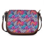 Psychedelic Tropical Aloha Pattern Print Saddle Bag
