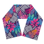 Psychedelic Tropical Aloha Pattern Print Scarf