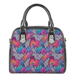 Psychedelic Tropical Aloha Pattern Print Shoulder Handbag