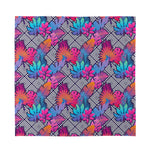 Psychedelic Tropical Aloha Pattern Print Silk Bandana