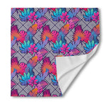 Psychedelic Tropical Aloha Pattern Print Silk Bandana