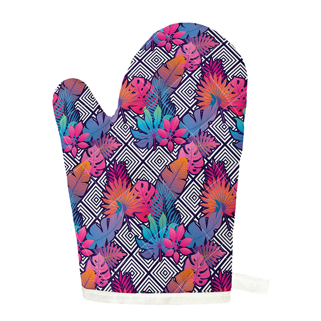 Psychedelic Tropical Aloha Pattern Print Single Oven Mitt