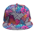 Psychedelic Tropical Aloha Pattern Print Snapback Cap