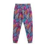 Psychedelic Tropical Aloha Pattern Print Sweatpants