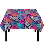 Psychedelic Tropical Aloha Pattern Print Tablecloth