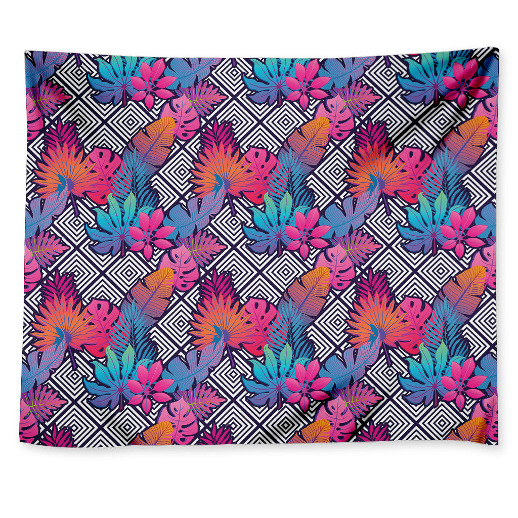 Psychedelic Tropical Aloha Pattern Print Tapestry
