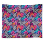 Psychedelic Tropical Aloha Pattern Print Tapestry