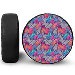 Psychedelic Tropical Aloha Pattern Print Tire Cover