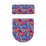 Psychedelic Tropical Aloha Pattern Print Toilet Lid And Tank Cover Set
