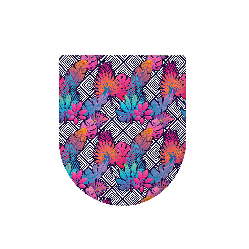 Psychedelic Tropical Aloha Pattern Print Toilet Lid Cover