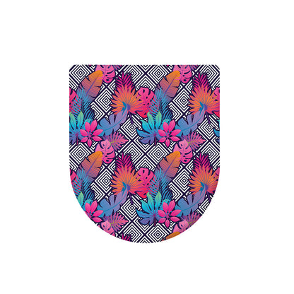 Psychedelic Tropical Aloha Pattern Print Toilet Lid Cover