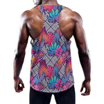Psychedelic Tropical Aloha Pattern Print Training Tank Top