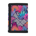 Psychedelic Tropical Aloha Pattern Print Trifold Wallet