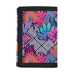Psychedelic Tropical Aloha Pattern Print Trifold Wallet